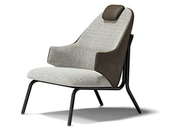 DIVA - Upholstered fabric armchair with headrest by Capital Collection