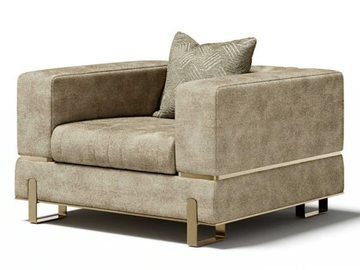 GRAND - Fabric armchair with armrests by Capital Collection