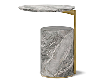 HUGO - Round marble high side table by Capital Collection