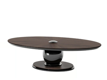 KOVAL - Low oval wooden coffee table by Capital Collection