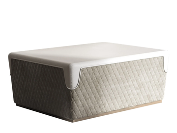 MAJESTIC - Upholstered square fabric pouf by Capital Collection
