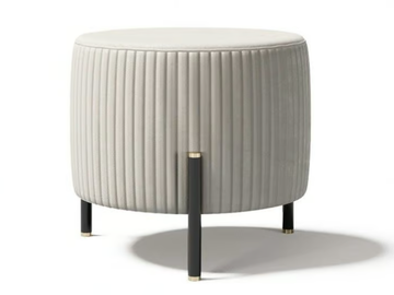 TOULOUSE .60 - Upholstered round fabric pouf by Capital Collection