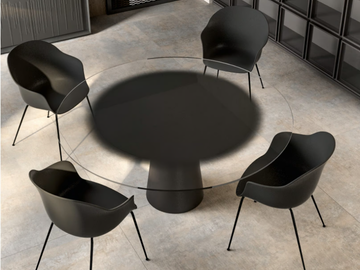 GHOST - Round glass table by Capo d’Opera
