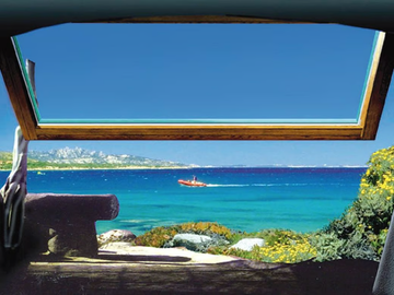 SA91 - Up-and-over aluminium and wood window by Capoferri Serramenti