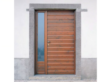 Glazed entry door - Exterior glazed wooden entry door by CARMINATI SERRAMENTI