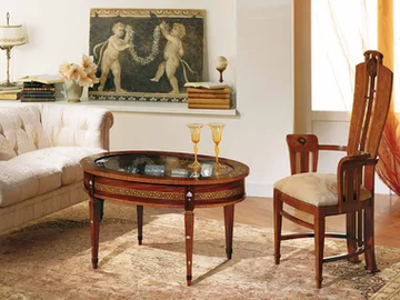 BACHECA - Oval coffee table by Carpanelli