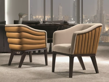 CLUB - Fabric armchair with armrests by Carpanelli