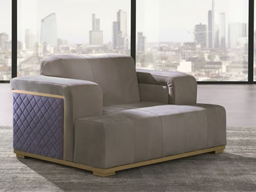 CUBE - Upholstered armchair with armrests by Carpanelli