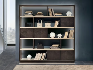 DESYO - Open bookcase with built-in lights by Carpanelli