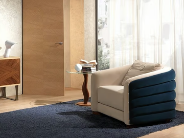 DESYO - Upholstered armchair with armrests by Carpanelli
