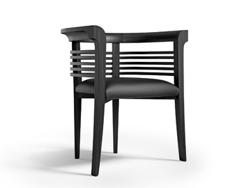 DOLFIN - Upholstered wooden chair with armrests by Carpanelli