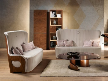 GALILEO - 2 seater leather sofa by Carpanelli