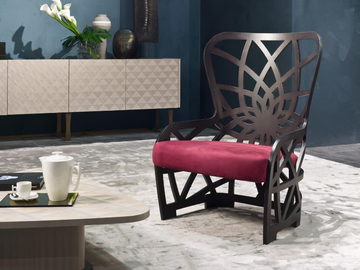 GALILEO - Wooden armchair high-back by Carpanelli