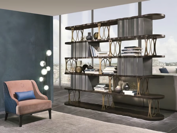 MISTRAL - Open double-sided bookcase by Carpanelli