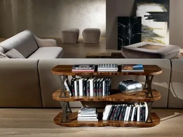 MISTRAL - Open wooden bookcase by Carpanelli