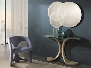 MISTRAL - Upholstered chair with armrests by Carpanelli