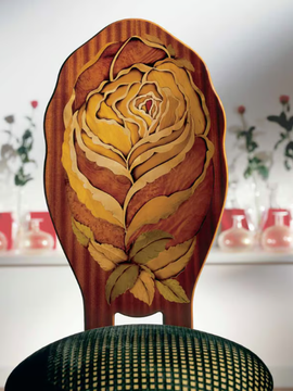 ROSA GIALLA - Mahogany chair by Carpanelli