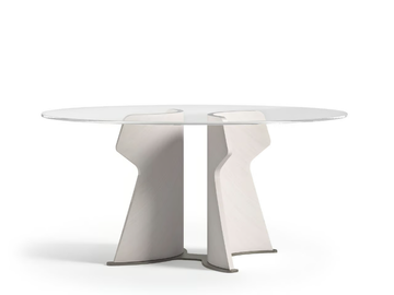 SHAPE - Round glass dining table by Carpanelli