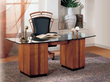 Writing desk - Crystal writing desk with drawers by Carpanelli