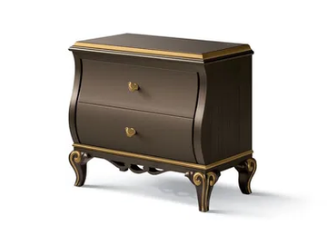 5072 - Rectangular wooden bedside table with drawers by Carpanese Home