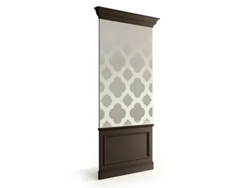 6051 - Wooden boiserie with mirrored glass by Carpanese Home