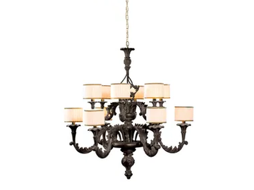 6805 - Wooden chandelier by Carpanese Home