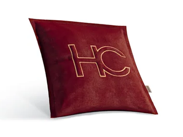 7570 - Square embroidered writing cushion by Carpanese Home
