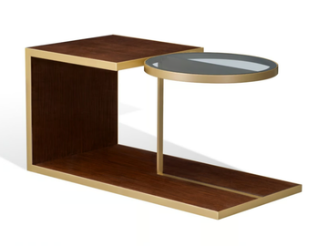 ALFRED W - Wooden coffee table with glass insert by Carpanese Home