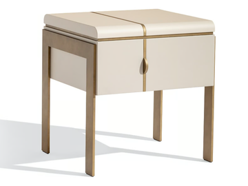 ALTHEA N - Square wooden bedside table with drawers by Carpanese Home