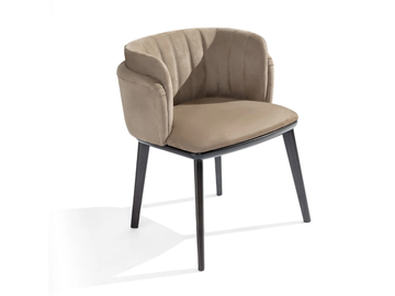 ANNETTE - Eco-nabuk chair with armrests by Carpanese Home