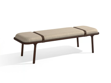 BELTS - Upholstered fabric bench by Carpanese Home