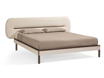 LIPS S - Fabric double bed with upholstered headboard by Carpanese Home