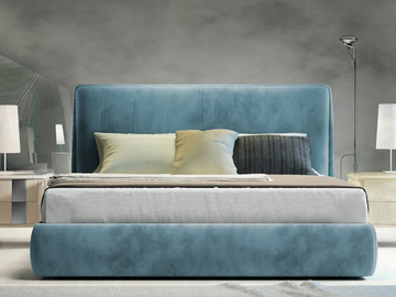 ARES 2 - Fabric double bed with upholstered headboard by CASA +39