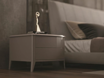 ARES GOLD - Rectangular bedside table with drawers by CASA +39