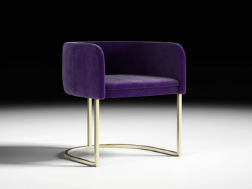 C-CHAIR - Upholstered fabric chair with armrests by CASA +39