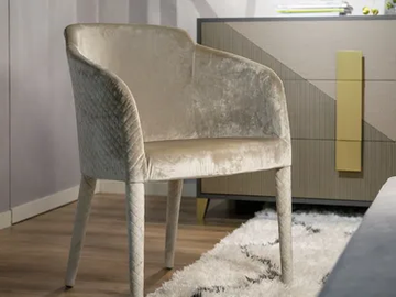 Chair with armrests - Upholstered fabric chair with armrests by CASA +39