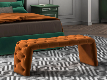 CITY - Tufted upholstered fabric bench by CASA +39