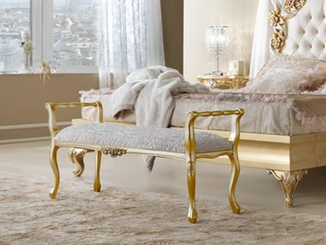 DIAMANTE - Upholstered wooden bench by CASA +39