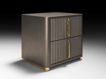 ECHO - Rectangular wooden bedside table with drawers by CASA +39