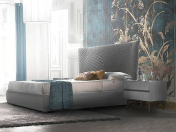 EOS - Upholstered double bed with upholstered headboard by CASA +39