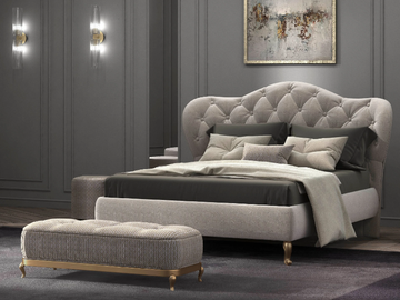 FLY - Double bed with tufted headboard by CASA +39