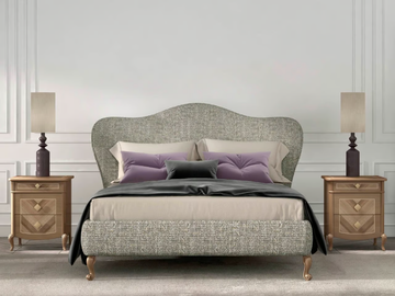 FLY - Double bed with upholstered headboard by CASA +39