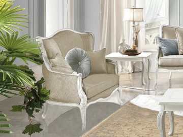 GIULIETTA - Fabric armchair with armrests by CASA +39