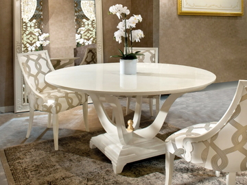 GOLD - Round wooden dining table by CASA +39