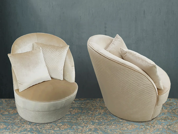 GOLD - Upholstered fabric armchair by CASA +39
