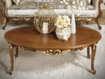 LA FENICE - Oval wooden coffee table by CASA +39