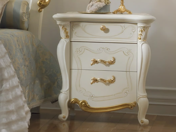 LA FENICE - Wooden bedside table with drawers by CASA +39