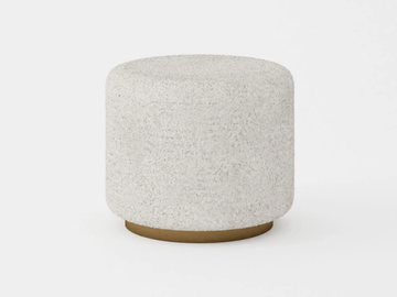 MATISSE - Round upholstered fabric pouf by CASA +39