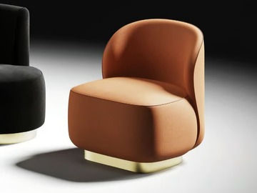 MATISSE - Upholstered leather easy chair by CASA +39