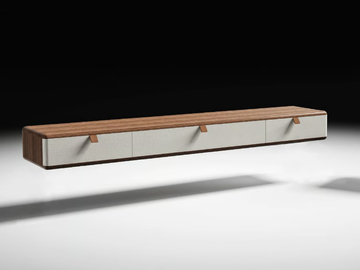 PARADIGMA - Rectangular wall-mounted wooden console table by CASA +39